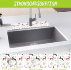 Chrismas Sink Faucet Absorbing Mat Christmas Sink Splash Guard Drying Mat - Image 5