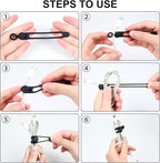 OneLeaf 30Pcs Cord Organizer, Silicone Cable Ties Reusable, Cord Ties - Image 8