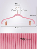HOUSE DAY Velvet Skirt Hangers 24 Pack, Non Slip Pants Hangers - Image 9
