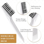Boao 2 Pieces Hair Brush Cleaning Tool Comb Cleaner Brush Mini Comb Cleaning - Image 4