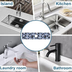 Blooming Lily Sink Splash Guard Faucet Mat Blue Lily Flowers Super Absorbent - Image 7