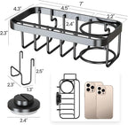 TAILI Sponge Holder with Strong Suction Cup, 4-in-1 Rustproof Sink Organizer - Image 2