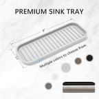 Silicone Sponge Holder Kitchen Sink Organizer Tray Dish Caddy Soap Dispenser - Image 3