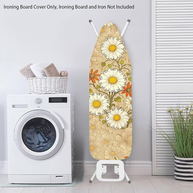 Daisy Print Ironing Board Cover and Pad Heat Reflective Stain Resistant Iron - Image 3