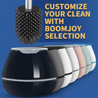 BOOMJOY Toilet Brush and Holder 2 Packs, Silicone Toilet Bowl Brush - Image 4