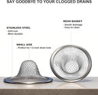 Bathroom Sink Strainer, Little Drain Mesh, RV and Lavatory Sink Drain Strainer - Image 4