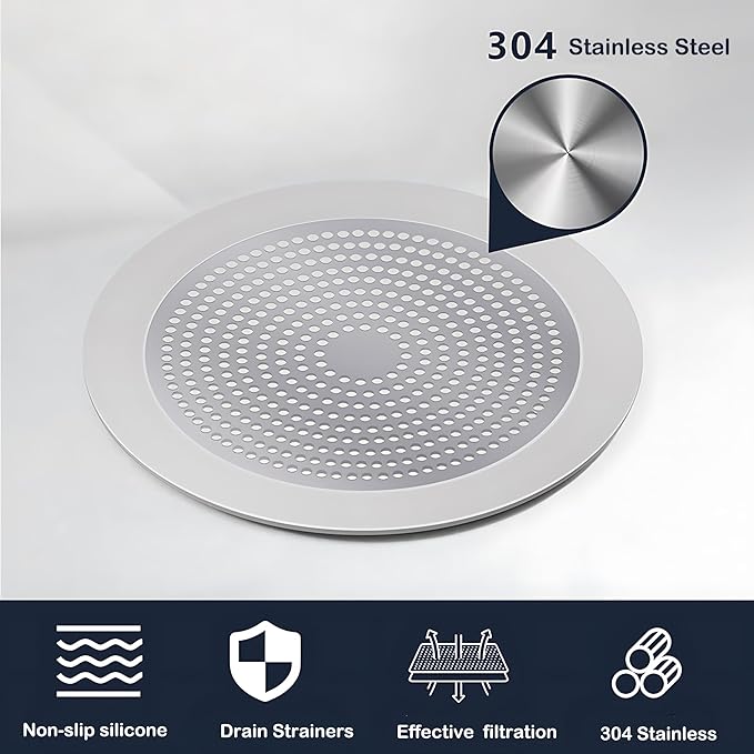Round Shower Drain Cover Hair Catcher 5.5 inch, Hair Stopper - Image 4