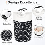 Large Laundry Basket Laundry Hamper Bag Washing Bin Clothes Bag Collapsible Tall - Image 3