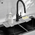 Meiliweser Silicone Faucet Mat for Kitchen Sink – Gen 3 10° Slope Splash Guard by Meiliweser