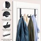 BOOMIBOO Over The Door Hooks, Sturdy Door Hanger, Towel Rack Towel Hooks - Image 3