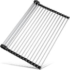 Tomorotec 17.7" x 15.5" Roll Up Dish Drying Rack Over Sink Drying Rack Sink by Tomorotec