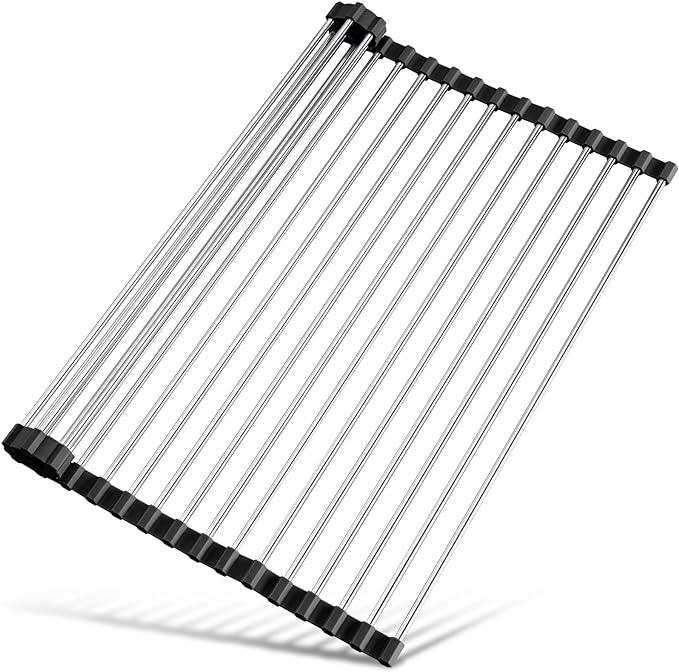 Tomorotec 21" x 15.5" Roll Up Dish Drying Rack Over Sink Drying Rack Sink Cover by Tomorotec
