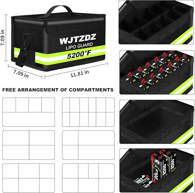 Lipo Fireproof Explosionproof Safe Bag-Large Capacity Storage Guard Pouch - Image 6