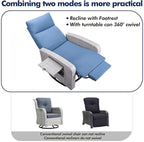 Outdoor Recliner Chair, Wicker Patio Recliners with Adjustable Backrest and Extended Foot Rest, Reclining Patio Chairs with Flip Table & Removable Cushion Cover for Porch - Image 6