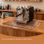 Coffee Bar Mat 24x16 Inch, Wood Grain Slices Design, Absorbent Hide Stain - Image 2