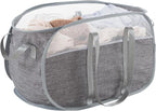 TECHMILLY Collapsible Laundry Basket, Foldable Tear Proof Mesh Pop Up Hamper by TECHMILLY