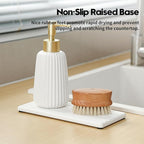 Diatomaceous Earth Sink Organizer Tray Set, Faucet Splash Guard - Image 6