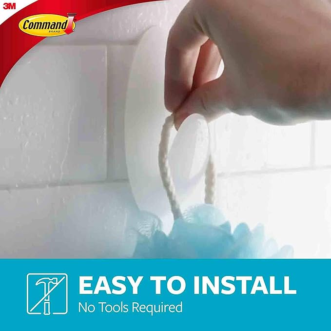 Command Bath Medium Hooks, 3 lb Capacity, Organize Damage-Free - Image 4