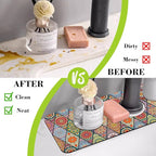 Sink Faucet Absorbing Mat Bohemian Textile Rug Texture Sink Splash Guard Drying - Image 6