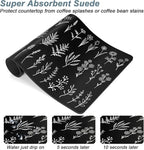 Rnivvi Coffee Mat, Hide Stain Rubber Backed Absorbent Dish Drying Pad - Image 3