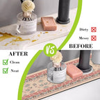Sink Splash Guard Faucet Mat Retro Boho Flowers Absorbent Fast Drying Mat Sink - Image 6