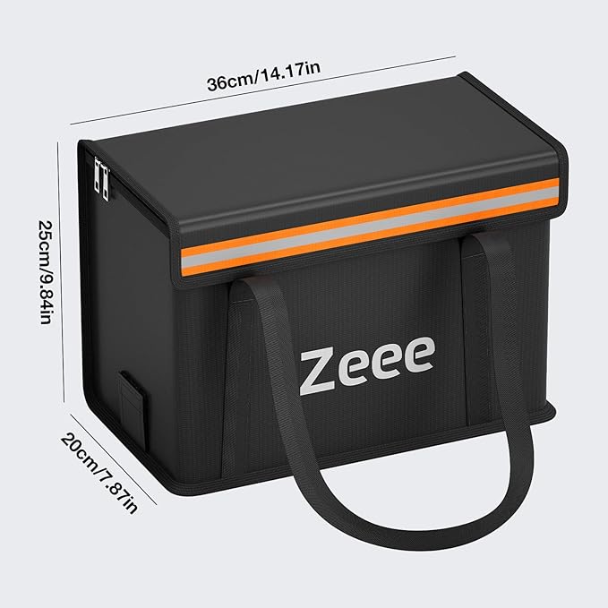 Zeee Lipo Battery Bag Fireproof Explosionproof Safe Bag Extra Large Capacity - Image 2