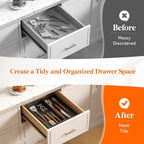 Lifewit Utensil Organizer for Kitchen Drawer, Expandable Cooking Silverware Tray - Image 8