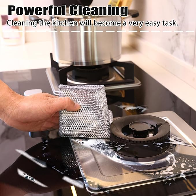 Navona 18 Pcs New Upgrade Steel Wire Dishcloth, Double-Layer Multipurpose - Image 5