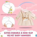 HOUSE DAY Velvet Baby Hangers for Closet, Kids Hangers Velvet 60 Pack, Non Slip - Image 4