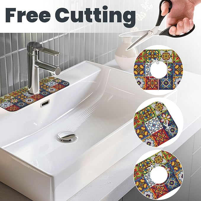 Talavera Mexican Tiles Mexico Kitchen Sink Splash Guard Faucet Mat Super - Image 3