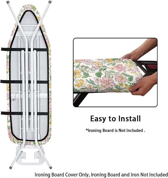 Painting Flower Ironing Board Cover Large Extra Wide Table Top Ironing Board - Image 4