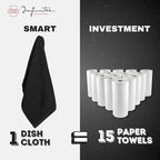 Infinitee Xclusives Premium Dish Cloth 100% Cotton 12 x 12 Inches |Pack of 4| - Image 6