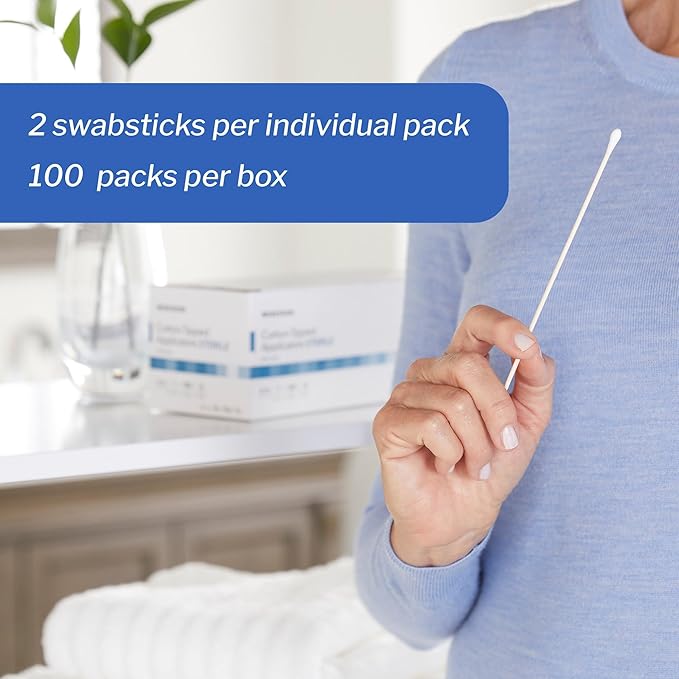 McKesson Sterile Cotton Tipped Applicators, 6 Inch, Box of 200 – Medical Cotton - Image 3