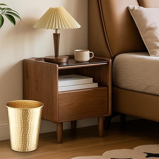 Monarch Abode Metal Bathroom Trash Can – Waste Basket - Image 7