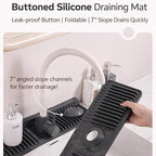 Silicone Faucet Mat for Kitchen Sink, Kitchen Sink Splash Guard Behind Faucet - Image 5