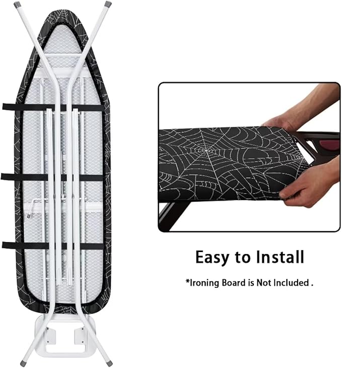 GLENLCWE Black Spider Cobweb Ironing Board Cover - Image 4