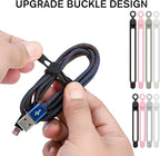 32Pcs Silicone Cable Ties, Data Cable Organizer Silicone Cable Straps Cord Ties - Image 2