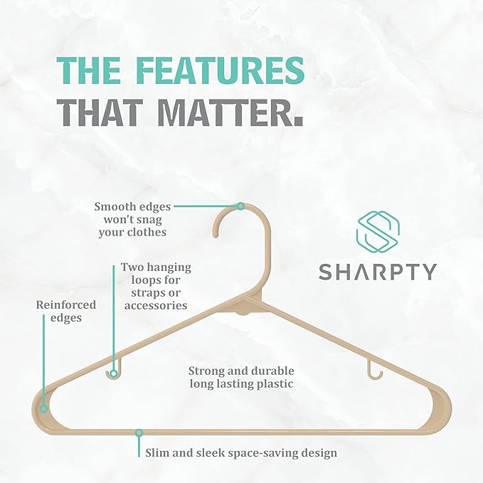 Sharpty Plastic Hangers Clothes Hangers - Image 2