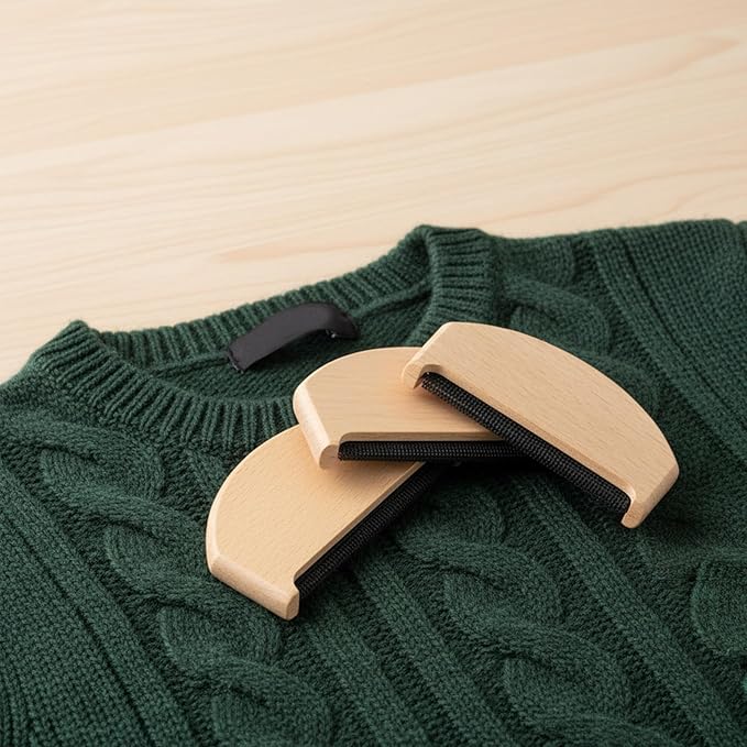 3 Pcs Cashmere Comb, Sweater Combs to Remove Pilling, Portable Wooden Pilling - Image 5