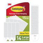 Command 15 lb Large Picture Hanging Strips 28 Pairs, Damage-Free Hanging - Image 9