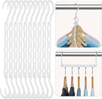 HOUSE DAY White Magic Space Saving Hangers, Premium Smart Hanger Hooks by HOUSEDAY