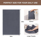 Homaxy 100% Cotton Oversized Waffle Weave Kitchen Dish Towels, Ultra Soft - Image 3