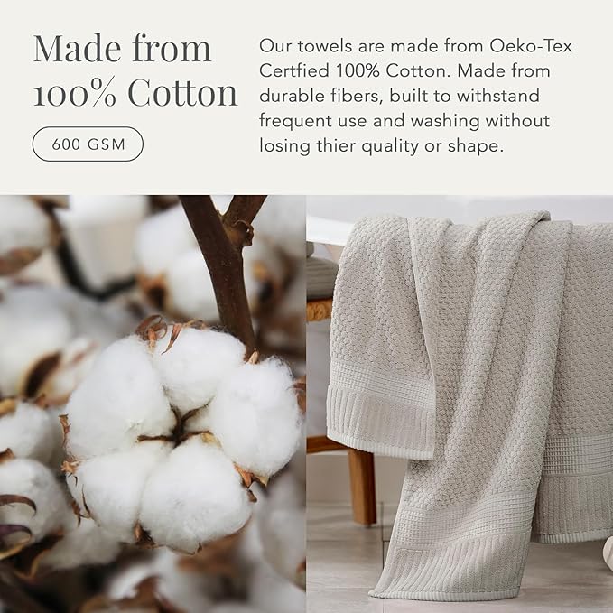 NY Loft 100% Cotton 2 Pack Bath Sheet Towel Set | Absorbent Quick-Dry Oversize - Image 6