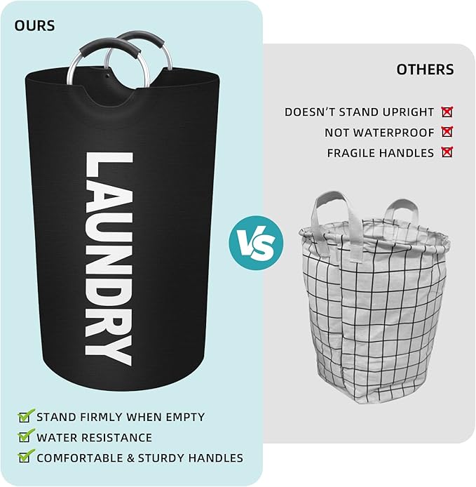 StorageRight 75L Large Laundry Basket, Laundry Hamper, Dirty Clothes Hamper - Image 4
