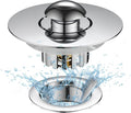 Universal Tub Stopper for Bathroom Sink & Bathtub Drain, 2-in-1 Pop Up Drain by PROFECTUS