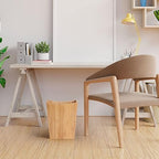 MOOACE Small Trash Can, Bamboo Bathroom Trash Can, Office Waste Basket - Image 6