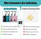 Solid Color Keychain Microfiber Eye Glasses Cleaner Cleaning Cloth Wipes - Image 7