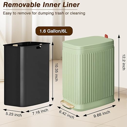 Slim Trash Can for Bathroom - Image 7