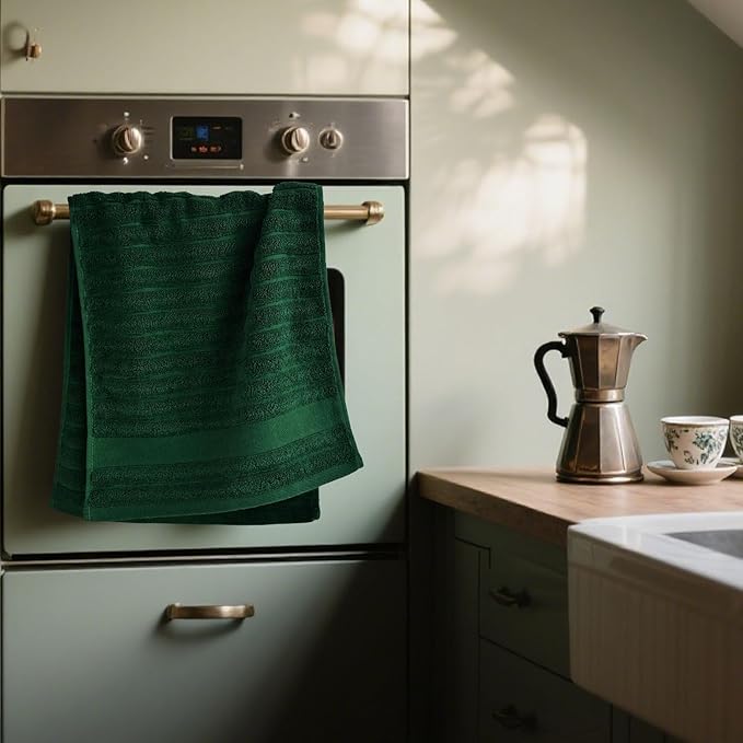 Jacquotha 4-Pack Hand Towels Ribbed – Kitchen & Bathroom Premium Cotton Towels - Image 3