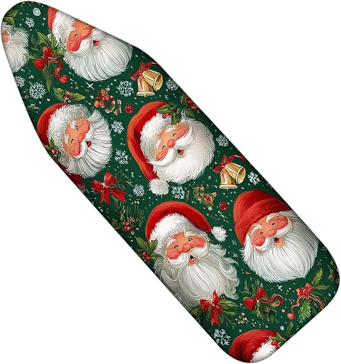 Nuxovilar Ironing Board Cover Christmas Santa Claus Collage Pattern Polyester by Nuxovilar
